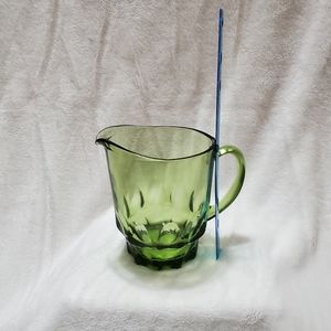 Green glass pitcher